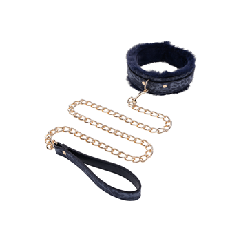 Sex and Mischief - Halsband met ketting en bont